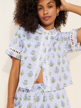 Hill House Home Annette Top/ Audrey Shorts- size small, wore once, sold as a set
